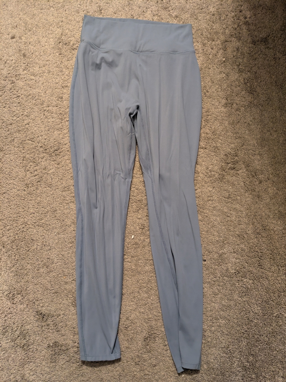 High-Waist Womens Leggings - Dusty Blue